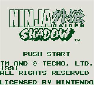 Ninja Gaiden Shadow - Screenshot - Game Title Image