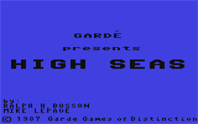 High Seas - Screenshot - Game Title Image