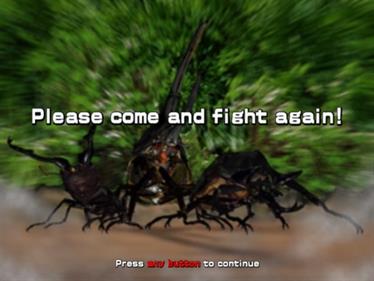 Mushiking the King of Beetles: Mushiking IV / V / VI - Screenshot - Game Over Image