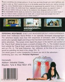 Personal Nightmare - Box - Back Image