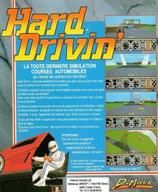 Hard Drivin'  - Box - Back Image