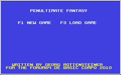 Penultimate Fantasy - Screenshot - Game Title Image