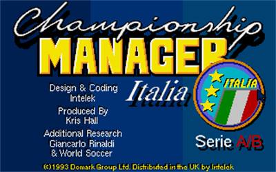 Championship Manager Italia - Screenshot - Game Title Image