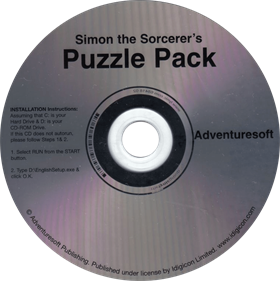 Simon the Sorcerer's Puzzle Pack - Disc Image