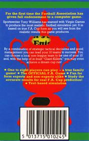FA Cup Football - Box - Back Image