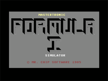 Formula 1 Simulator - Screenshot - Game Title Image