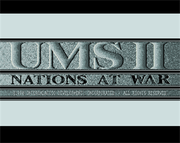 UMS II: Nations at War - Screenshot - Game Title Image