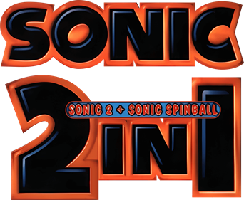 Sonic 2 in 1: Sonic 2 + Sonic Spinball - Clear Logo Image