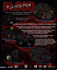 Blood: Plasma Pak - Box - Back Image