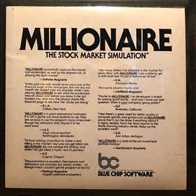 Millionaire: The Stock Market Simulation - Box - Back Image