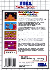 Rainbow Islands: Story of the Bubble Bobble 2 - Box - Back Image