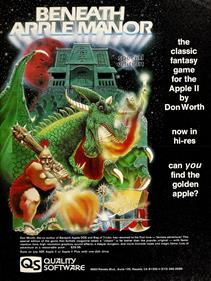 Beneath Apple Manor: Special Edition - Advertisement Flyer - Front Image