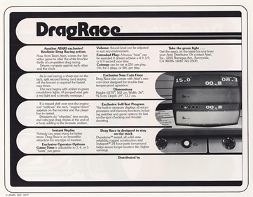 Drag Race - Advertisement Flyer - Back Image