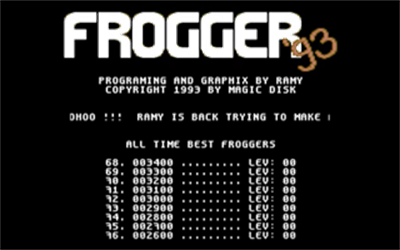 Frogger '93 - Screenshot - Game Title Image