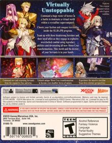 Fate/Extella: The Umbral Star - Box - Back Image