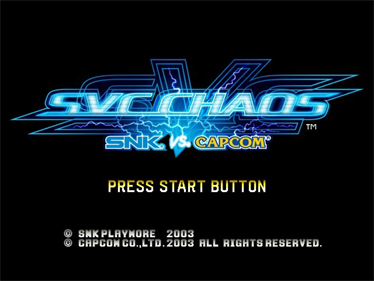 SVC Chaos: SNK vs. Capcom - Screenshot - Game Title Image