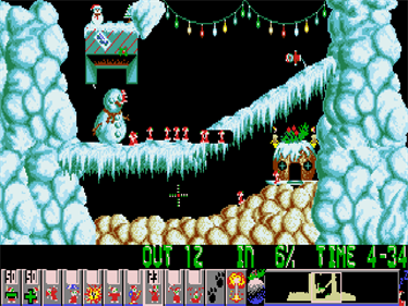 Xmas Lemmings (1992) - Screenshot - Gameplay Image