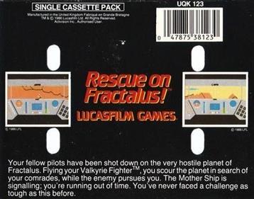 Rescue on Fractalus! - Box - Back Image