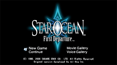 Star Ocean: First Departure - Screenshot - Game Title Image