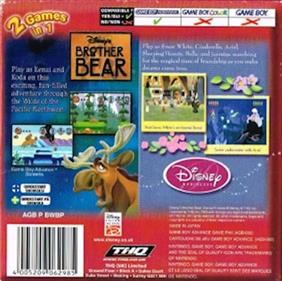 2 Games in 1: Disney Princess + Brother Bear - Box - Back Image