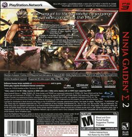 Ninja Gaiden Sigma 2 - Box - Back Image