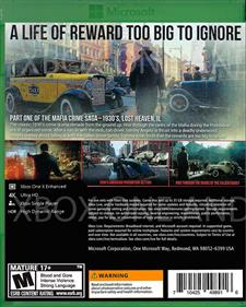 Mafia: Definitive Edition - Box - Back Image
