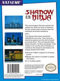 Shadow of the Ninja - Box - Back Image