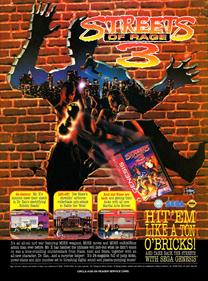 Streets of Rage 3 - Advertisement Flyer - Front Image