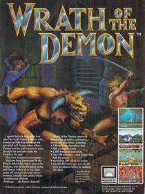 Wrath of the Demon - Advertisement Flyer - Front Image