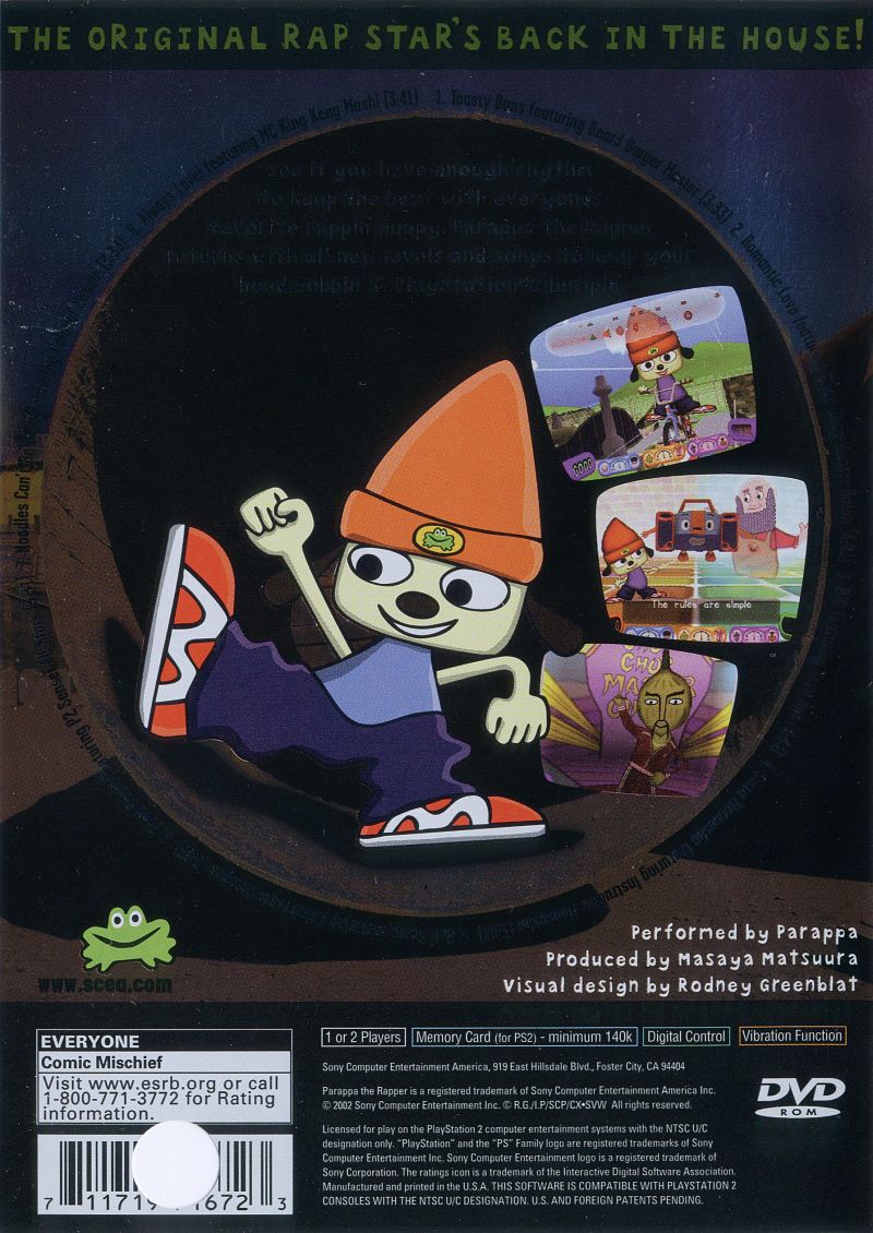 PaRappa the Rapper 2 promo art, ads, magazines advertisements