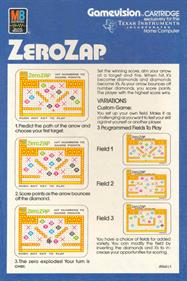 Zero Zap - Box - Back Image