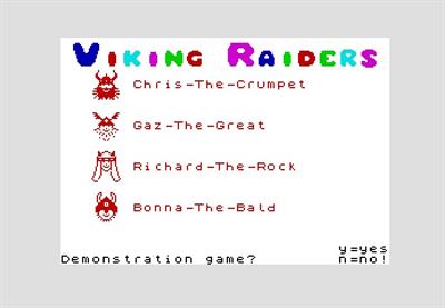 Viking Raiders - Screenshot - Game Title Image