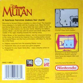 Mulan - Box - Back Image