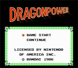 Dragon Power - Screenshot - Game Title Image