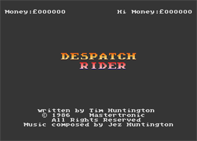 Despatch Rider - Screenshot - Game Title Image