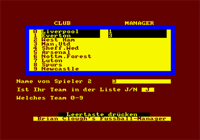 Brian Clough's Football Fortunes - Screenshot - Gameplay Image