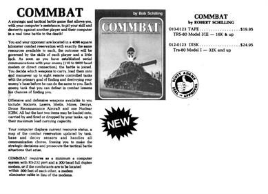 Commbat - Advertisement Flyer - Front Image