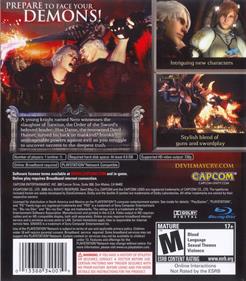 Devil May Cry 4 - Box - Back Image
