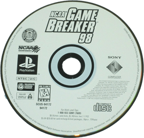 NCAA GameBreaker 98 - Disc Image