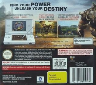 Prince of Persia: The Forgotten Sands - Box - Back Image