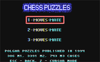 C64hess: Chess Puzzles - Screenshot - Game Title Image
