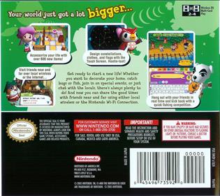 Animal Crossing: Wild World - Box - Back Image
