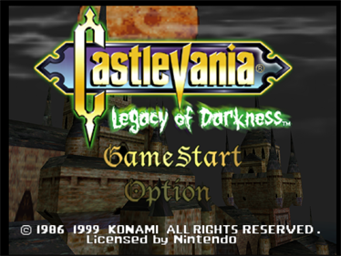 Castlevania: Legacy of Darkness - Screenshot - Game Title Image
