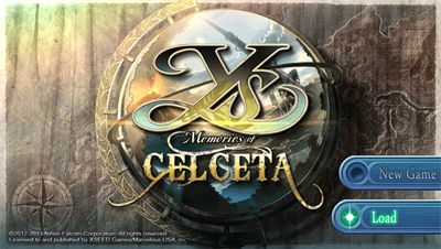 Ys: Memories of Celceta - Screenshot - Game Title Image