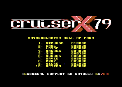 Cruiser-X 79 - Screenshot - High Scores Image