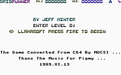 Gridrunner - Screenshot - Game Title Image