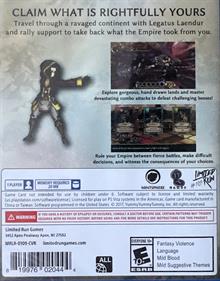 Fallen Legion: Flames of Rebellion - Box - Back Image