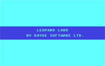 Leopard Lord - Screenshot - Game Title Image