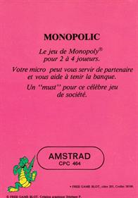 Monopolic - Box - Back Image