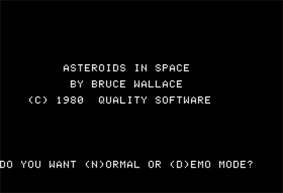 Asteroids in Space - Screenshot - Game Title Image